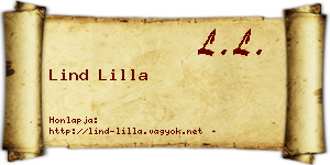 Lind Lilla névjegykártya